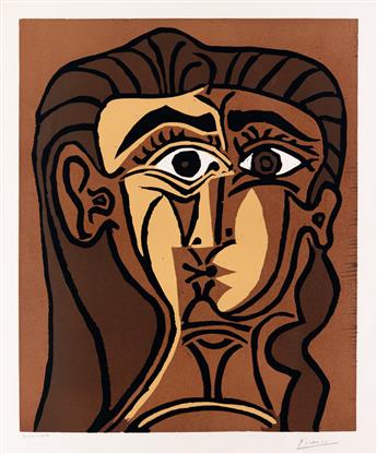 PABLO PICASSO Tête de Femme (Portrait de Jacqueline de Face, II).